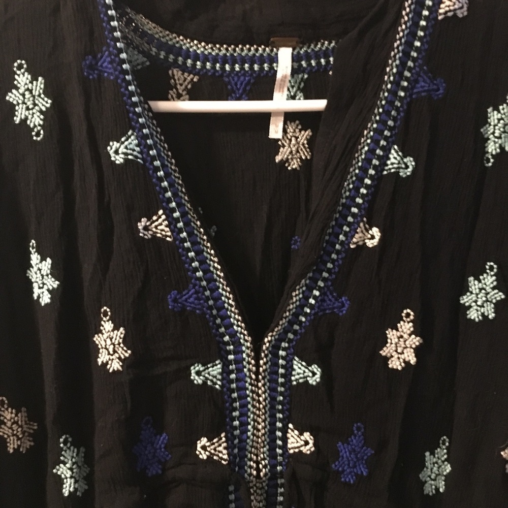 Free People Patterned Long Sleeve dress